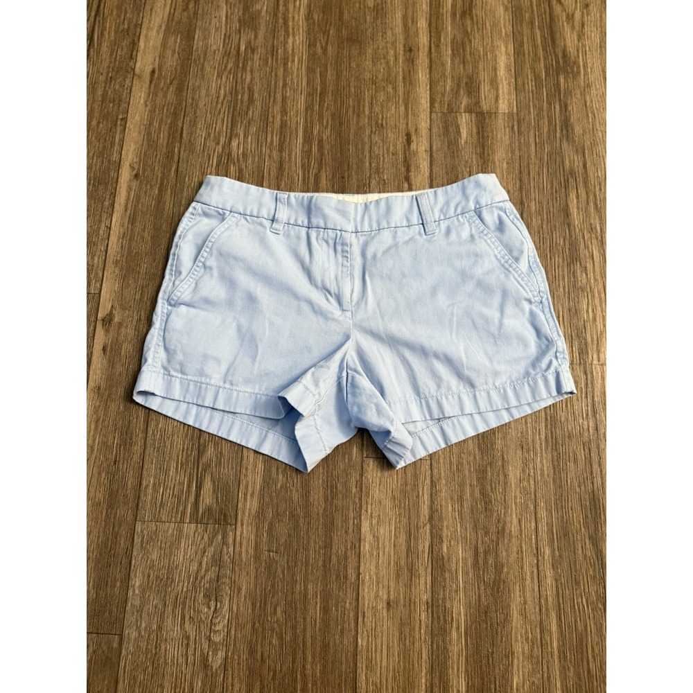 J.Crew Chino Shorts Womens sz 4 100%‎ Cotton Sky Blue